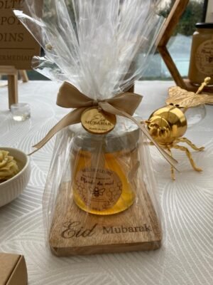 Pot de miel tte fleur et plateau